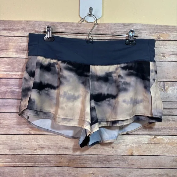 Calia by Carrie Underwood Running Shorts Size Largee Smoke Blue Print H3 - Picture 1 of 7
